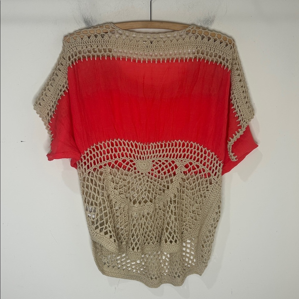 UMGEE Crochet Mix Media Top Boho Festival Size Medium/Large - Picture 3 of 13